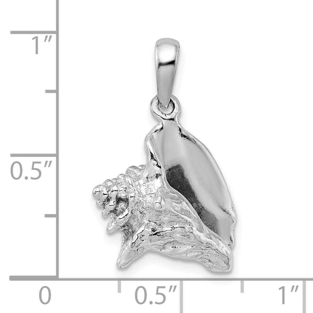 FJC Finejewelers 925 Sterling Silver Rhodium Plated Polished 3D Conch Shell Charm 24 x 14 mm