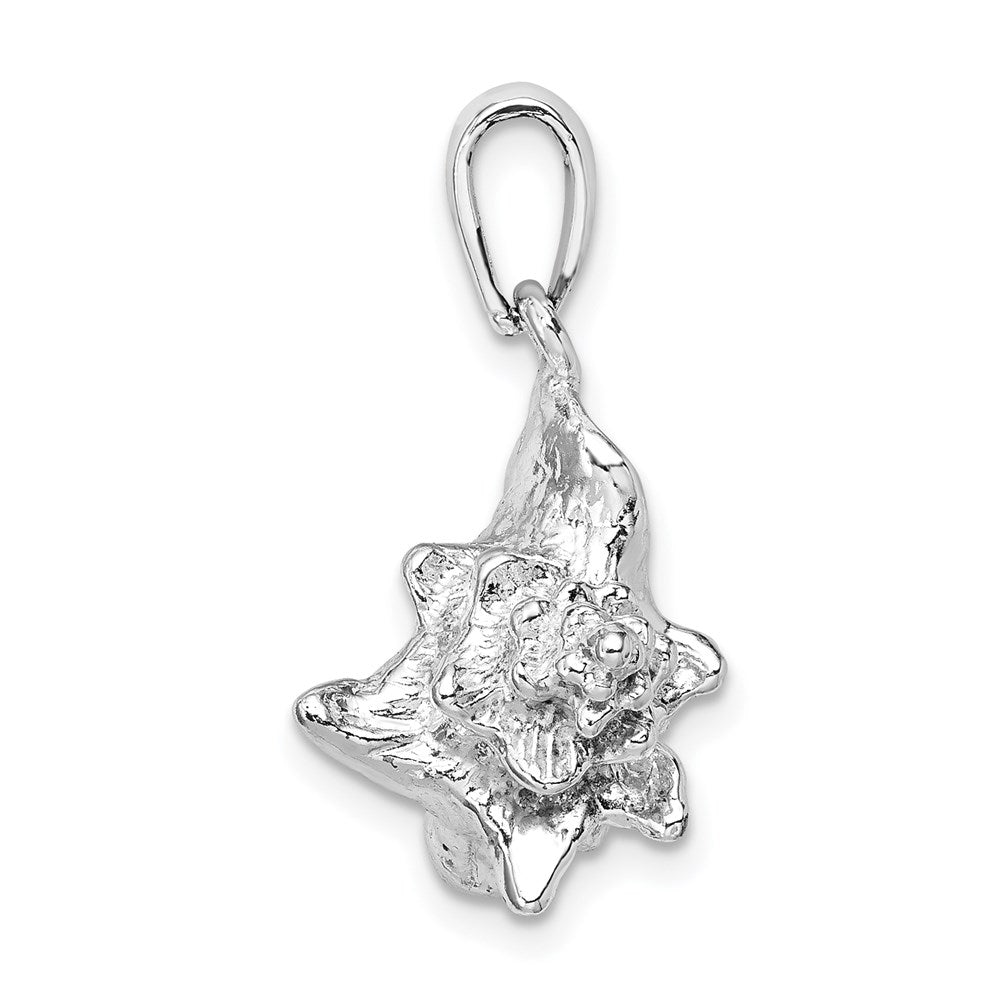 FJC Finejewelers 925 Sterling Silver Rhodium Plated Polished 3D Conch Shell Charm 24 x 14 mm