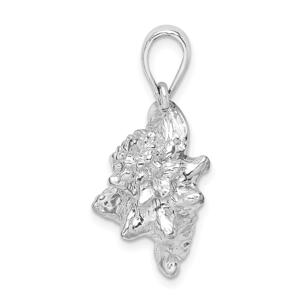 FJC Finejewelers 925 Sterling Silver Rhodium Plated Polished 3D Large Conch Shell Charm 28 x 18 mm