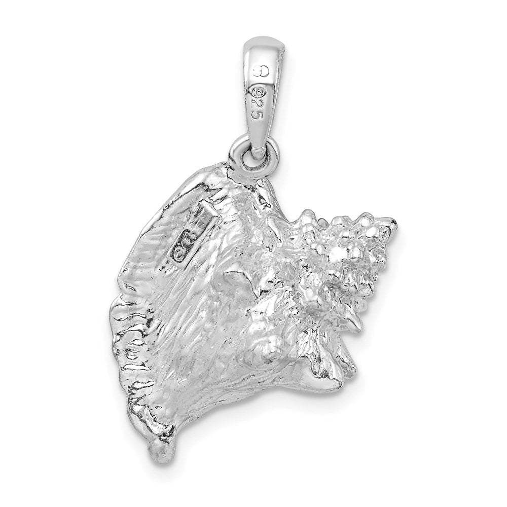 FJC Finejewelers 925 Sterling Silver Rhodium Plated Polished 3D Large Conch Shell Charm 28 x 18 mm