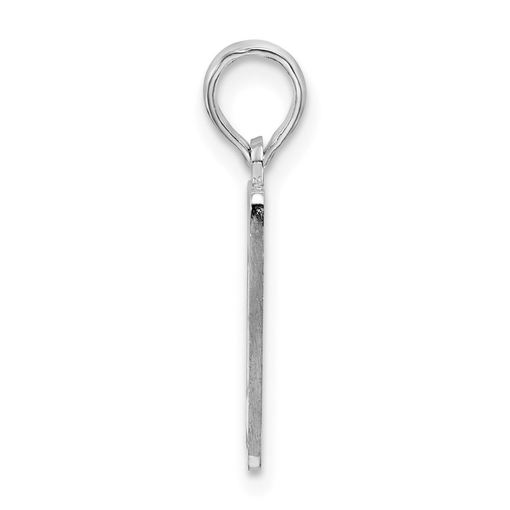 FJC Finejewelers 925 Sterling Silver Rhodium Plated Polished 0 Mile Marker Key West Charm 20 x 9 mm
