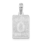 FJC Finejewelers 925 Sterling Silver Rhodium Plated Polished 0 Mile Marker Key West Charm 20 x 9 mm