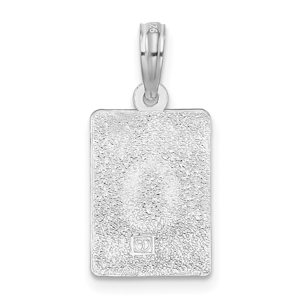 FJC Finejewelers 925 Sterling Silver Rhodium Plated Polished 0 Mile Marker Key West Charm 20 x 9 mm