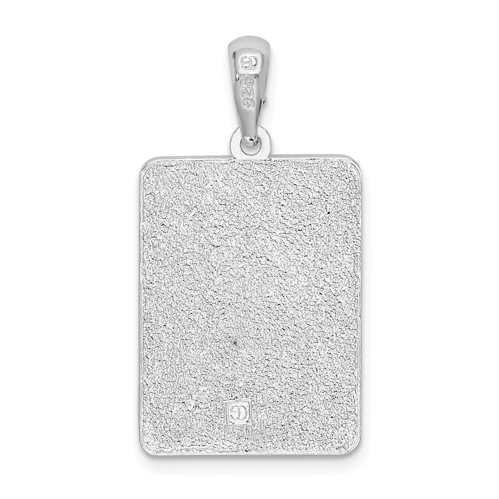 FJC Finejewelers 925 Sterling Silver Rhodium Plated Polished 0 Mile Marker Key West Charm 29 x 15 mm