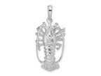 FJC Finejewelers 925 Sterling Silver Rhodium Plated Polished Large Florida Lobster Charm 31 x 15 mm