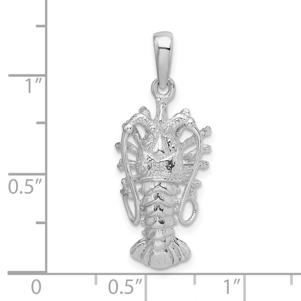 FJC Finejewelers 925 Sterling Silver Rhodium Plated Polished Medium Florida Lobster Charm 30 x 12 mm