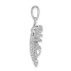 FJC Finejewelers 925 Sterling Silver Rhodium Plated Polished Medium Florida Lobster Charm 30 x 12 mm