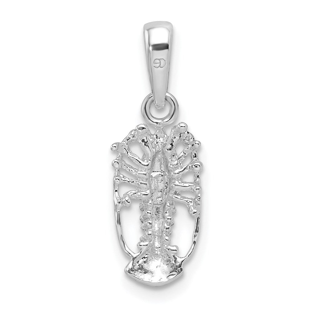 FJC Finejewelers 925 Sterling Silver Rhodium Plated Polished Small Florida Lobster Charm 22 x 8 mm