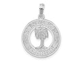 FJC Finejewelers 925 Sterling Silver Textured Siesta Key,FL with Palm Tree Charm 25 x 18 mm