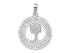 FJC Finejewelers 925 Sterling Silver Textured Siesta Key,FL with Palm Tree Charm 25 x 18 mm