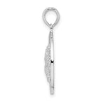 FJC Finejewelers 925 Sterling Silver Rhodium Plated Textured Siesta Key,FL with Starfish Charm 25 x 18 mm