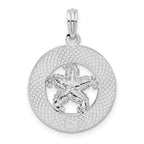 FJC Finejewelers 925 Sterling Silver Rhodium Plated Textured Siesta Key,FL with Starfish Charm 25 x 18 mm
