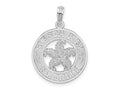 FJC Finejewelers 925 Sterling Silver Rhodium Plated Textured Siesta Key,FL with Starfish Charm 25 x 18 mm