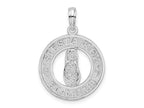 FJC Finejewelers 925 Sterling Silver  Textured Siesta Key,FL with Flip-flop Charm 25 x 18 mm