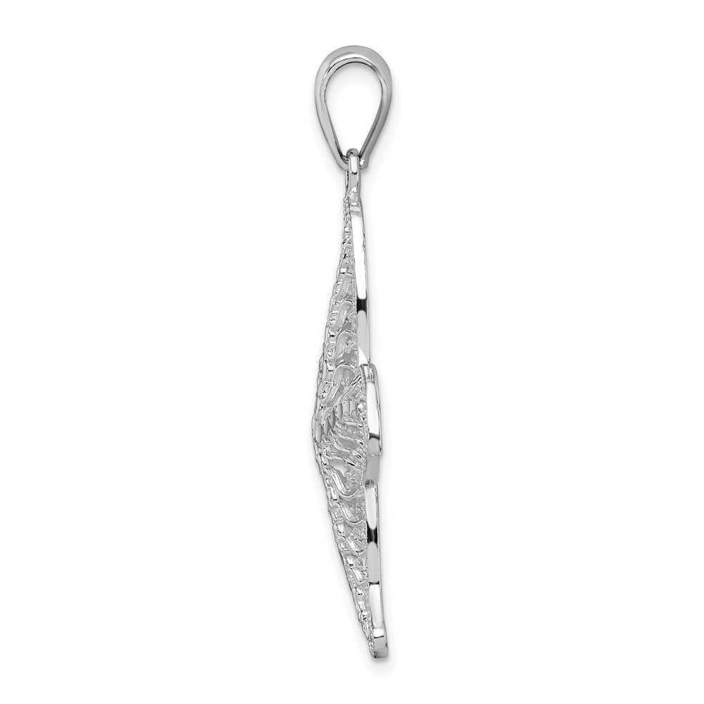 FJC Finejewelers 925 Sterling Silver Polished Filigree Starfish Charm 29 x 31 mm
