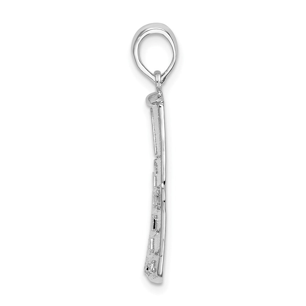 FJC Finejewelers 925 Sterling Silver Rhodium Plated Polished Large Key West USA Charm 28 x 13 mm