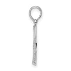 FJC Finejewelers 925 Sterling Silver Rhodium Plated Polished Small Key West USA Charm 22 x 10 mm