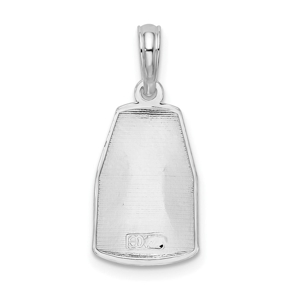FJC Finejewelers 925 Sterling Silver Rhodium Plated Polished Small Key West USA Charm 22 x 10 mm