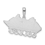 FJC Finejewelers 925 Sterling Silver Rhodium Plated Polished Key West Cruise Ship Charm 23 x 31 mm