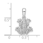FJC Finejewelers 925 Sterling Silver Rhodium Plated Polished Frog Charm 20 x 13 mm