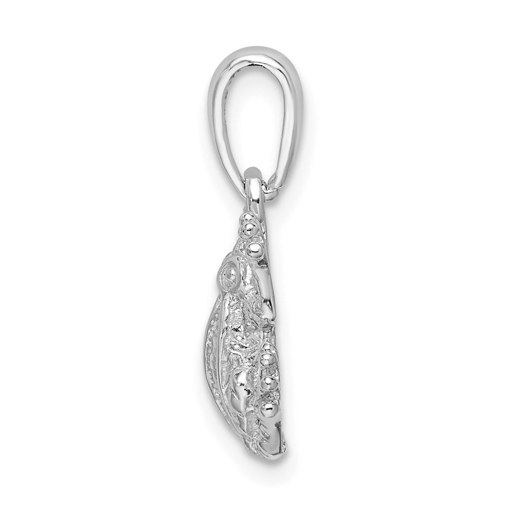 FJC Finejewelers 925 Sterling Silver Rhodium Plated Polished Frog Charm 20 x 13 mm
