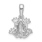 FJC Finejewelers 925 Sterling Silver Rhodium Plated Polished Frog Charm 20 x 13 mm