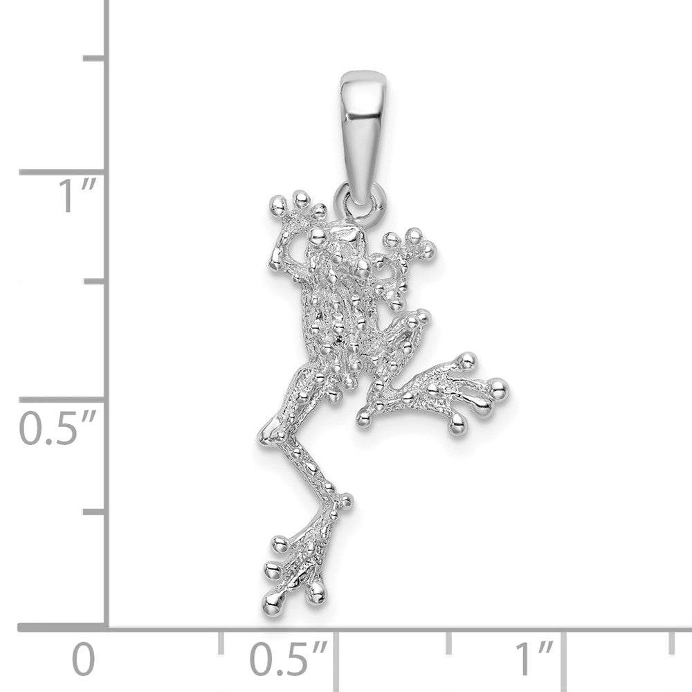 FJC Finejewelers 925 Sterling Silver Rhodium Plated Polished Jumping Frog Charm 30 x 14 mm