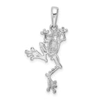 FJC Finejewelers 925 Sterling Silver Rhodium Plated Polished Jumping Frog Charm 30 x 14 mm