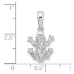 FJC Finejewelers 925 Sterling Silver Rhodium Plated Polished Frog Charm 21 x 11 mm