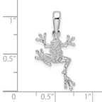 FJC Finejewelers 925 Sterling Silver Rhodium Plated Polished Jumping Frog Charm 27 x 13 mm