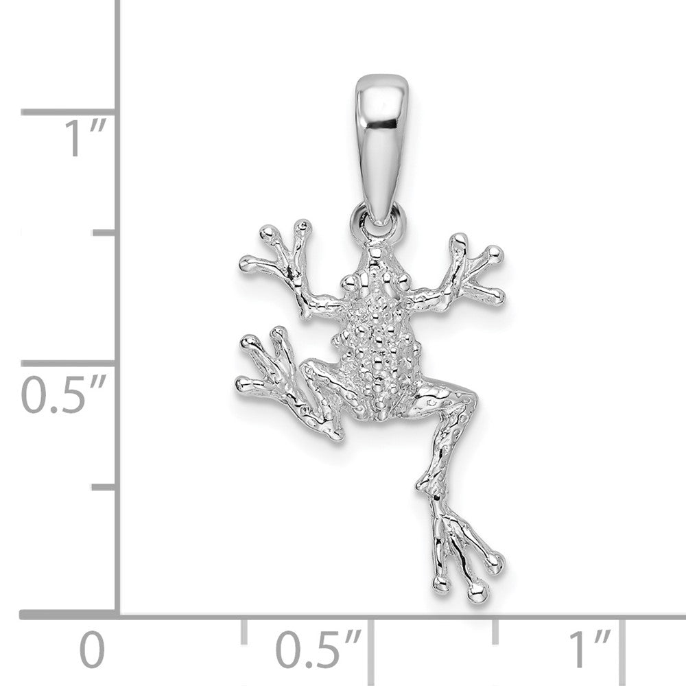FJC Finejewelers 925 Sterling Silver Rhodium Plated Polished Jumping Frog Charm 27 x 13 mm