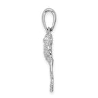 FJC Finejewelers 925 Sterling Silver Rhodium Plated Polished Jumping Frog Charm 27 x 13 mm