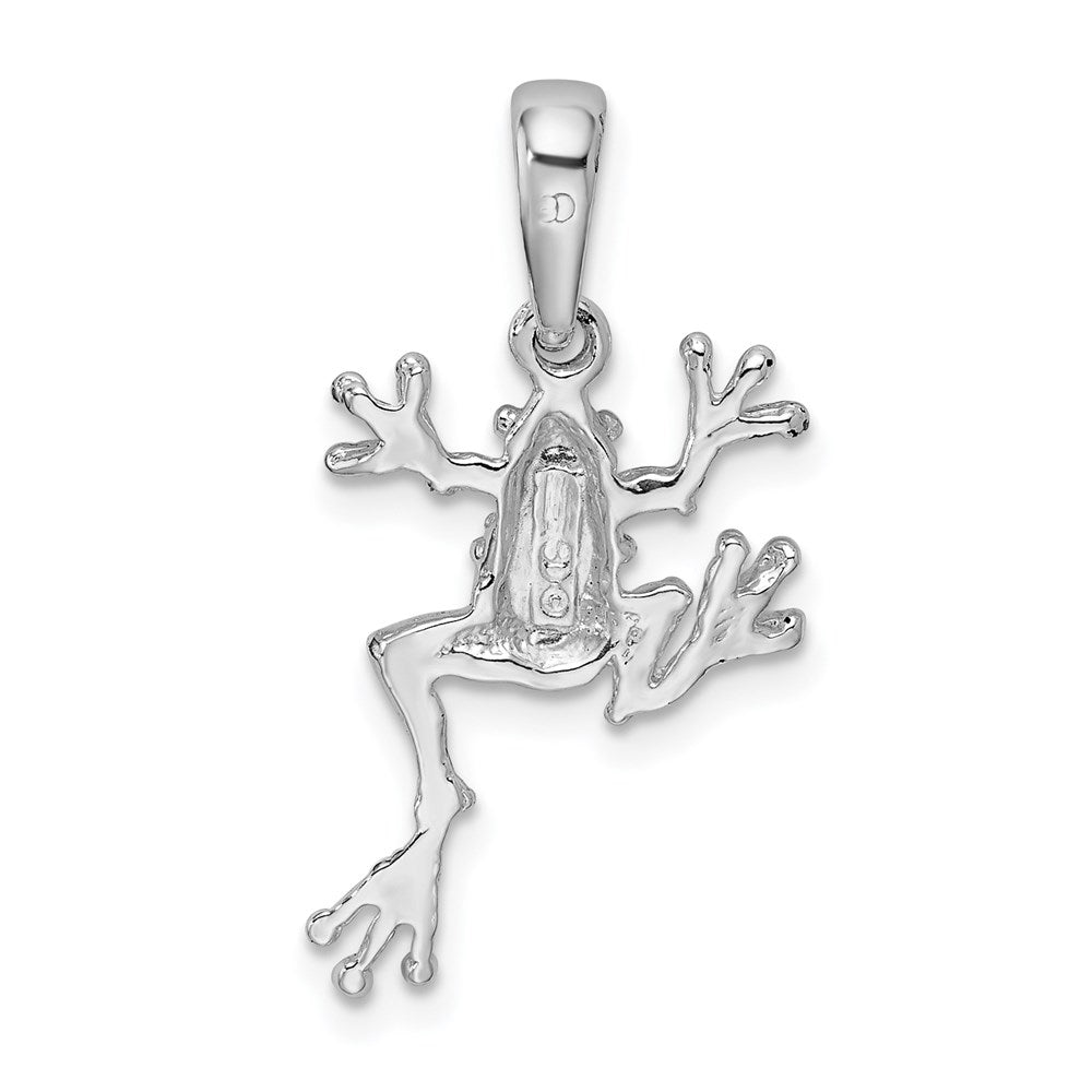 FJC Finejewelers 925 Sterling Silver Rhodium Plated Polished Jumping Frog Charm 27 x 13 mm