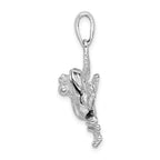 FJC Finejewelers 925 Sterling Silver Rhodium Plated Polished Bug Eyed Frog Charm 28 x 20 mm