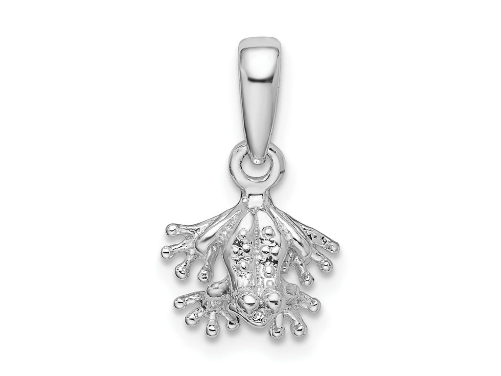 FJC Finejewelers 925 Sterling Silver Rhodium Plated Polished Mini Frog Charm 17 x 10 mm