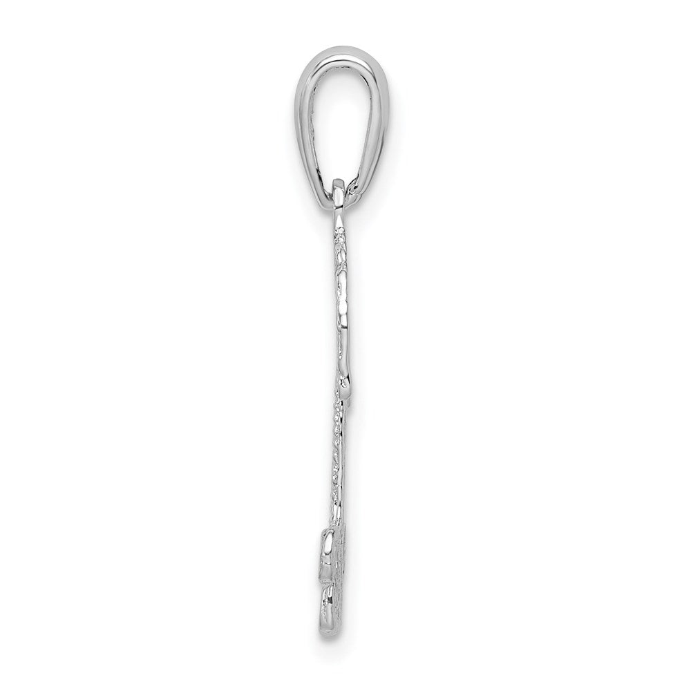 FJC Finejewelers 925 Sterling Silver Rhodium Plated Polished Puerto Rico Palm Tree Charm 26 x 13 mm