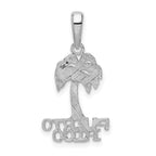 FJC Finejewelers 925 Sterling Silver Rhodium Plated Polished Puerto Rico Palm Tree Charm 26 x 13 mm