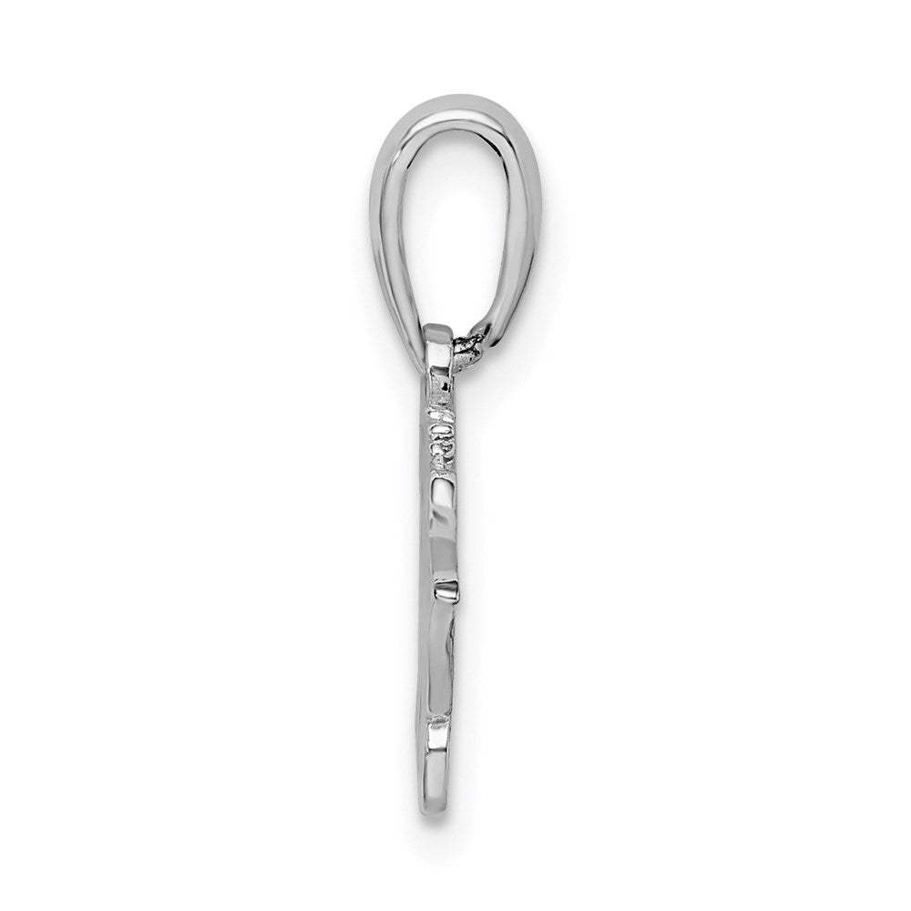 FJC Finejewelers 925 Sterling Silver Rhodium Plated Polished Puerto Rico Cruise Ship Charm 17 x 30 mm