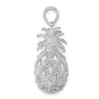 FJC Finejewelers 925 Sterling Silver Rhodium Plated Polish 3D Cut-out Lg Pineapple Charm 33 x 13 mm