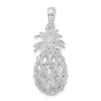 FJC Finejewelers 925 Sterling Silver Rhodium Plated Polish 3D Cut-out Lg Pineapple Charm 33 x 13 mm