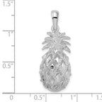 FJC Finejewelers 925 Sterling Silver Rhodium Plated Polish 3D Cut-out Lg Pineapple Charm 33 x 13 mm