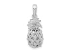 FJC Finejewelers 925 Sterling Silver Rhodium Plated Polish 3D Cut-out Med Pineapple Charm 27 x 10 mm