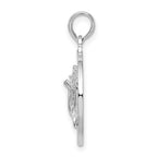 FJC Finejewelers 925 Sterling Silver Rhodium Plated Polished Bahamas Circle with Shell Charm 25 x 17 mm
