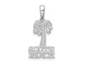FJC Finejewelers 925 Sterling Silver Rhodium Plated Polished South Beach Palm Tree Charm 26 x 12 mm