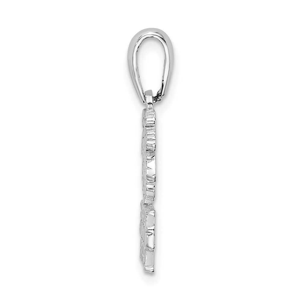 FJC Finejewelers 925 Sterling Silver Rhodium Plated Polished South Beach Palm Tree Charm 23 x 12 mm