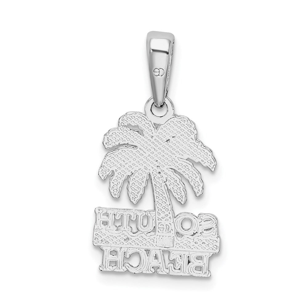 FJC Finejewelers 925 Sterling Silver Rhodium Plated Polished South Beach Palm Tree Charm 23 x 12 mm