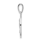 FJC Finejewelers 925 Sterling Silver Rhodium Plated Polished Bonaire Circle Seahorse Charm 28 x 19 mm