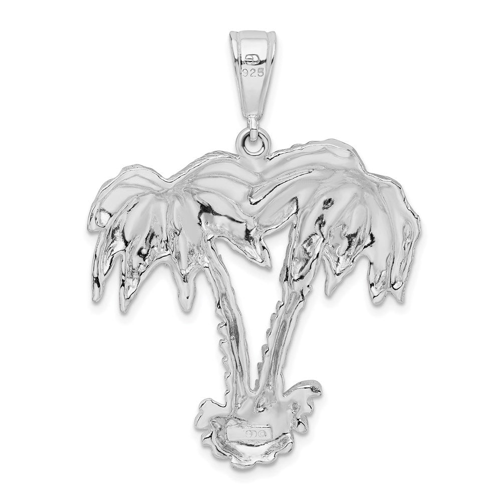 FJC Finejewelers 925 Sterling Silver Rhodium Plated Polished Palm Trees Charm 44 x 32 mm