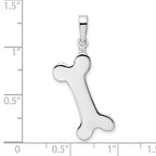 FJC Finejewelers 925 Sterling Silver Polished Engraveable Dog Bone Charm 10 mm