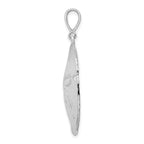 FJC Finejewelers 925 Sterling Silver Rhodium Plated Polished Sand Dollar Charm 41 x 30 mm